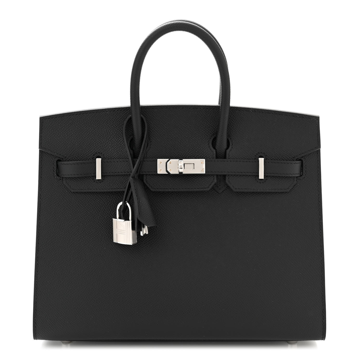 Epsom Birkin Sellier 25 Black(Silver Lock) - LuxuryEva