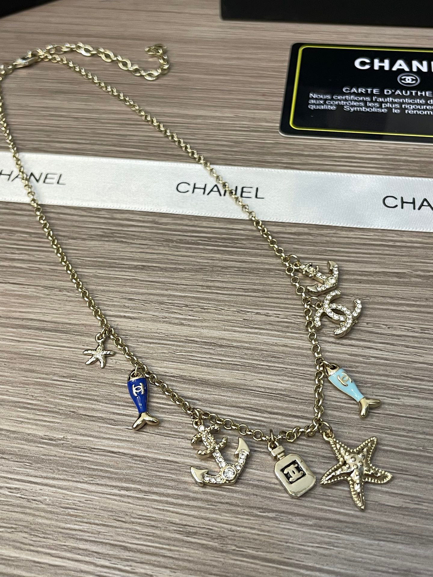 Chanel Metal Resin Rhinestones Necklaces - LuxuryEva