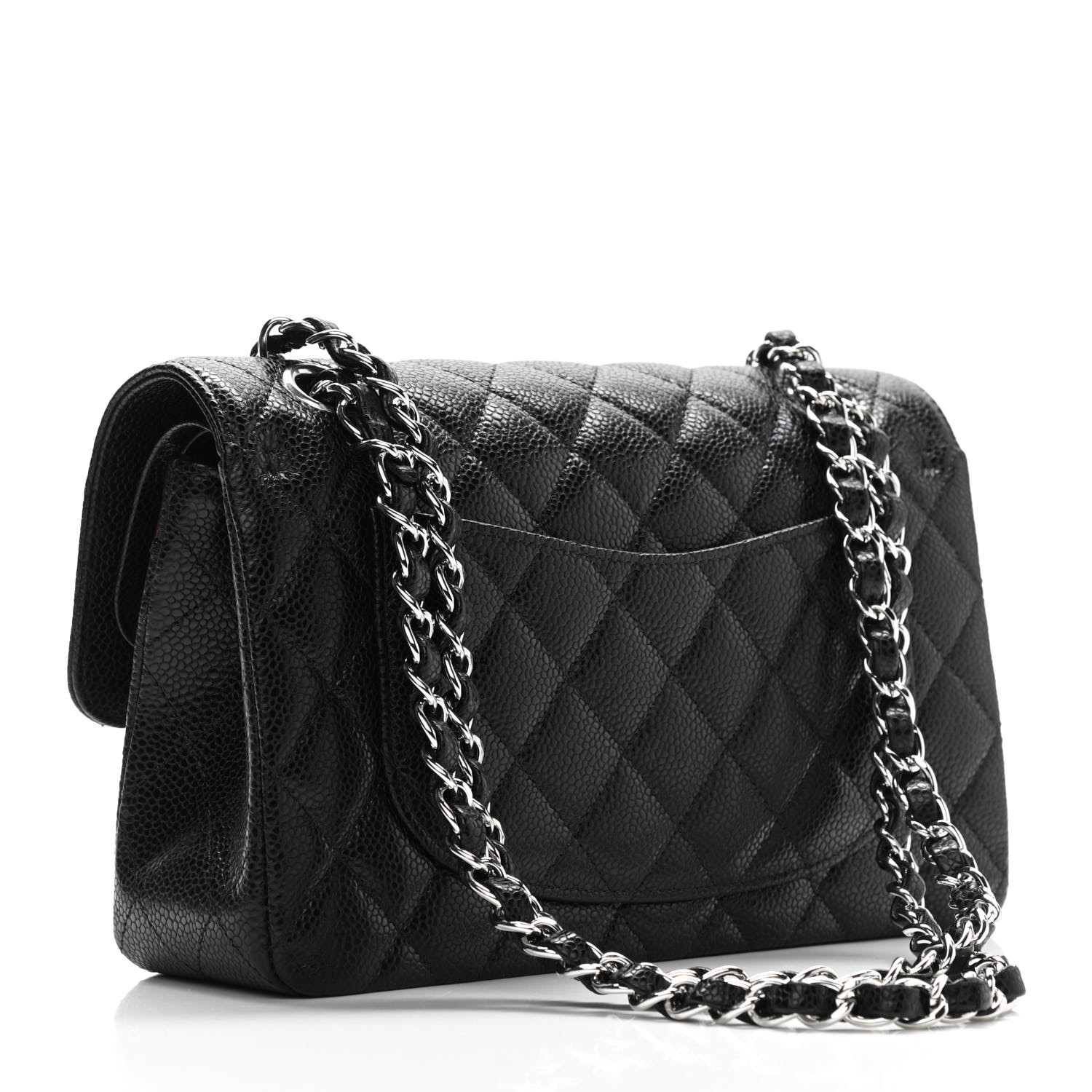 Caviar Quilted Small Double Flap Black - LuxuryEva