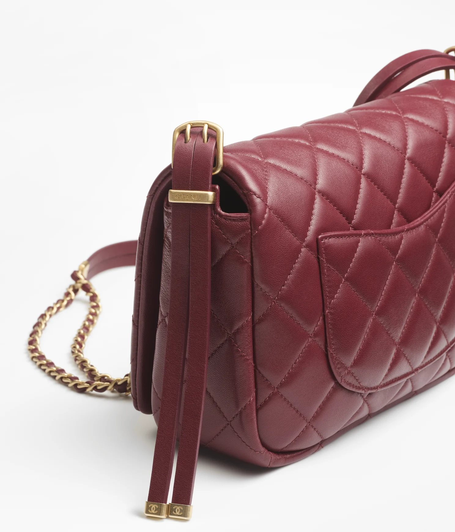 Lambskin & Gold-Tone Metal Dark Brown - LuxuryEva