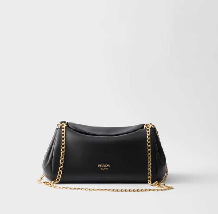 Prada Tumulte small nappa leather bag-Black - LuxuryEva