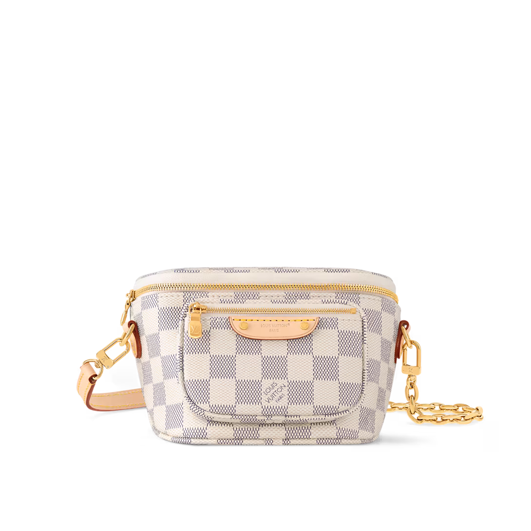 LV Mini Bumbag N00130-Damier Azur - LuxuryEva