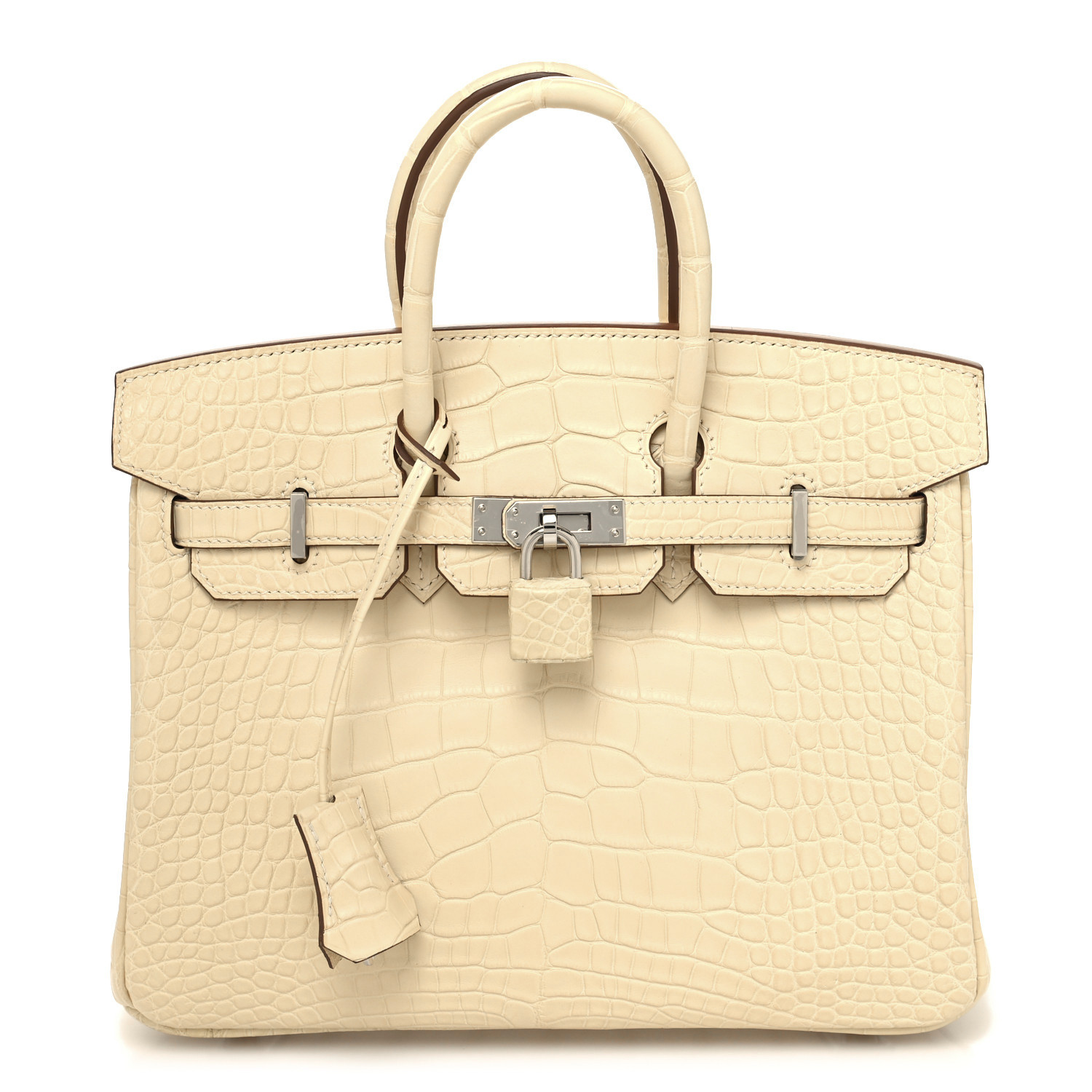 Matte Alligator Birkin 25 Vanille - LuxuryEva