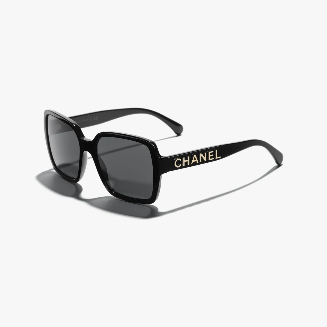 CHANEL-SQUARE SUNGLASSES Acetate Black - LuxuryEva