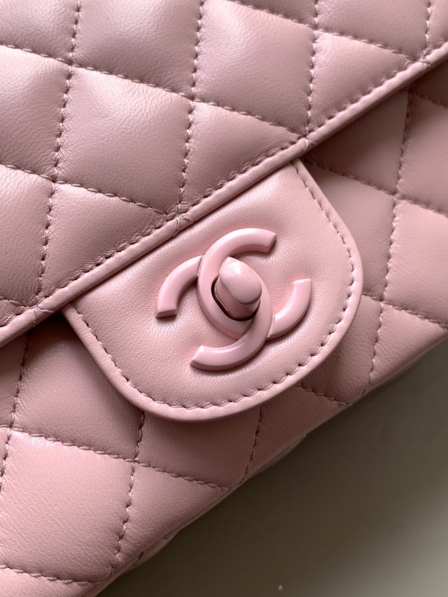 Chanel Mini Flap Bag with Top Handle-Light Pink - LuxuryEva