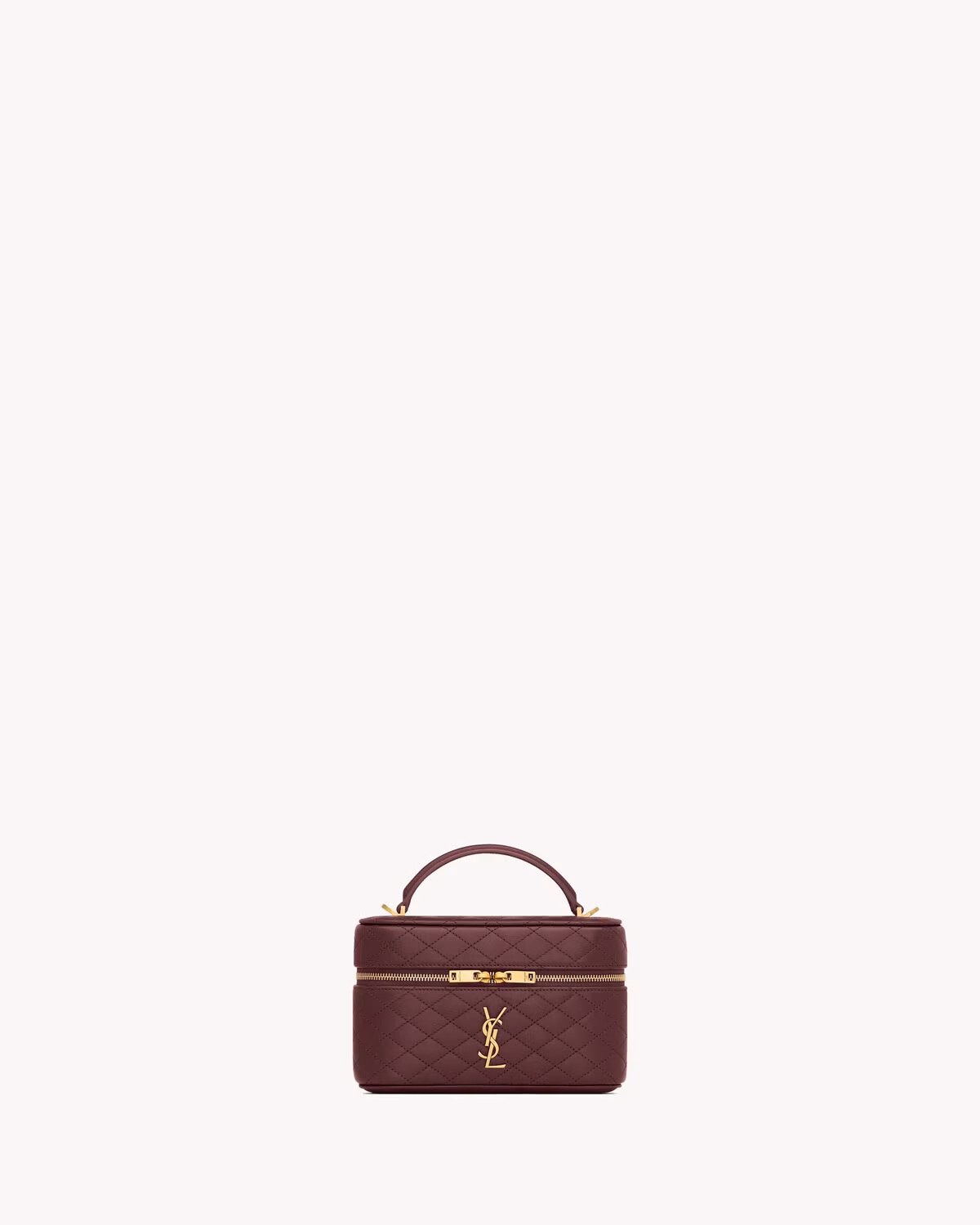 YSL GABY vanity bag in lambskin-ROUGE CABERNET - LuxuryEva