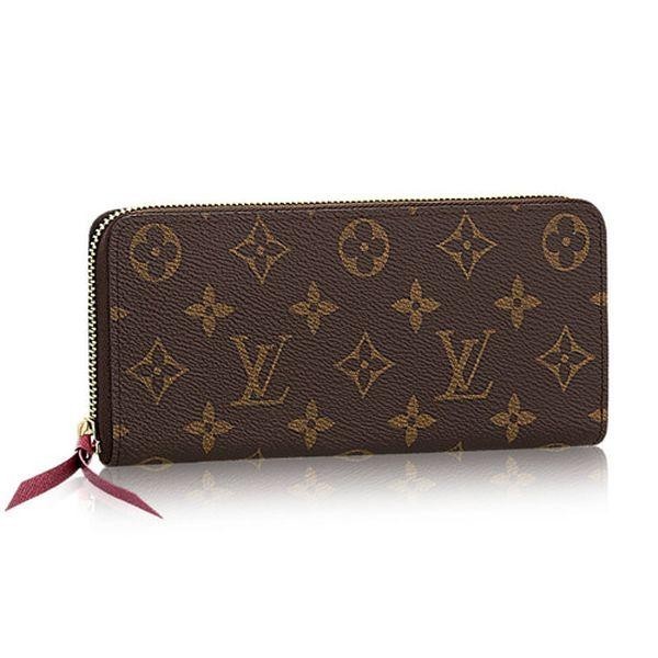 Louis Vuitton Monogram Canvas Clemence Wallet M60742 Fuchsia - LuxuryEva