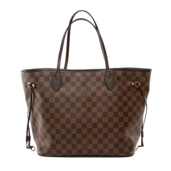 Louis Vuitton N51105 Neverfull MM Shoulder Bag Damier Ebene Canvas - LuxuryEva