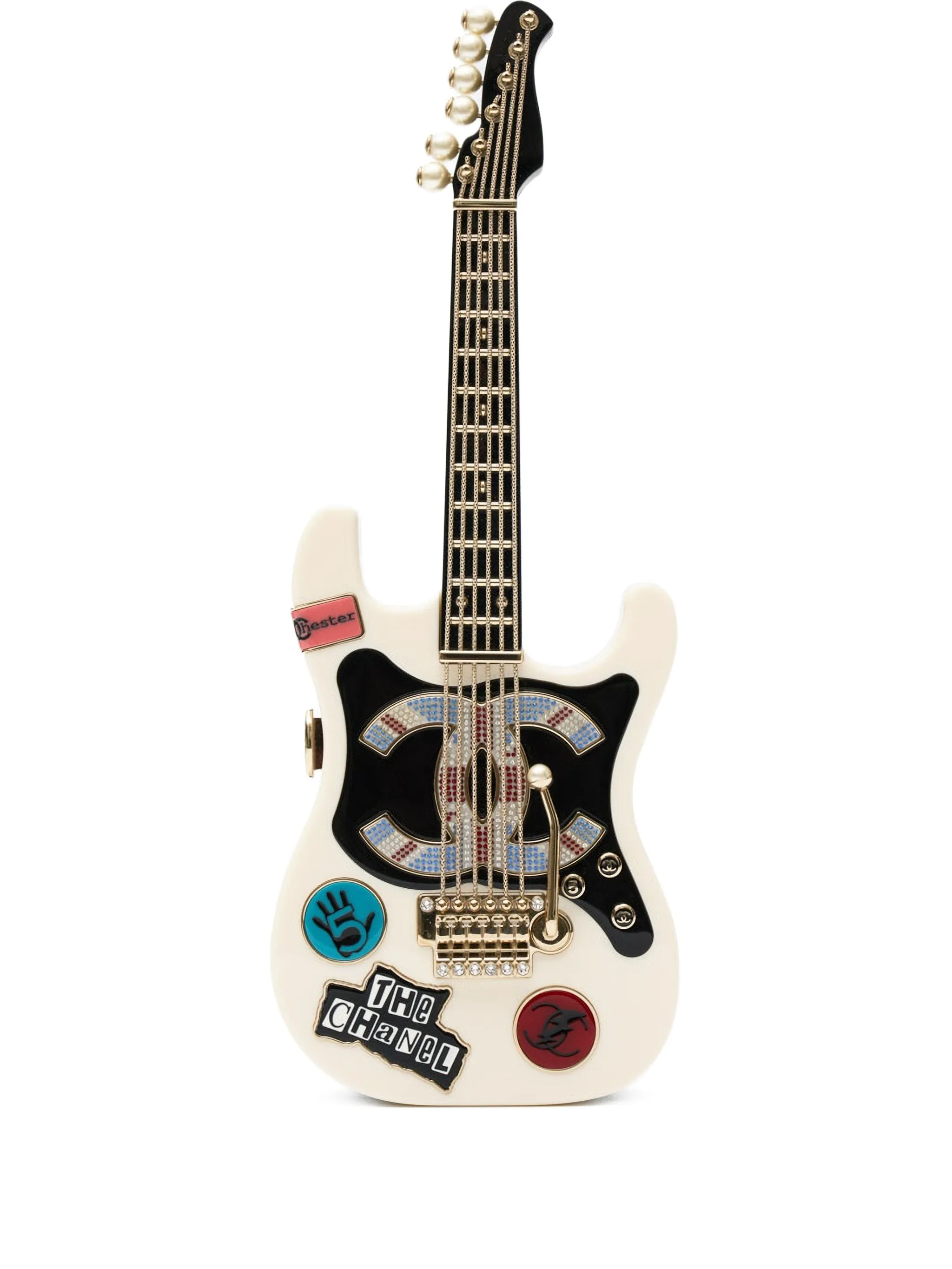 Chanel Guitar Box Clutch - LuxuryEva