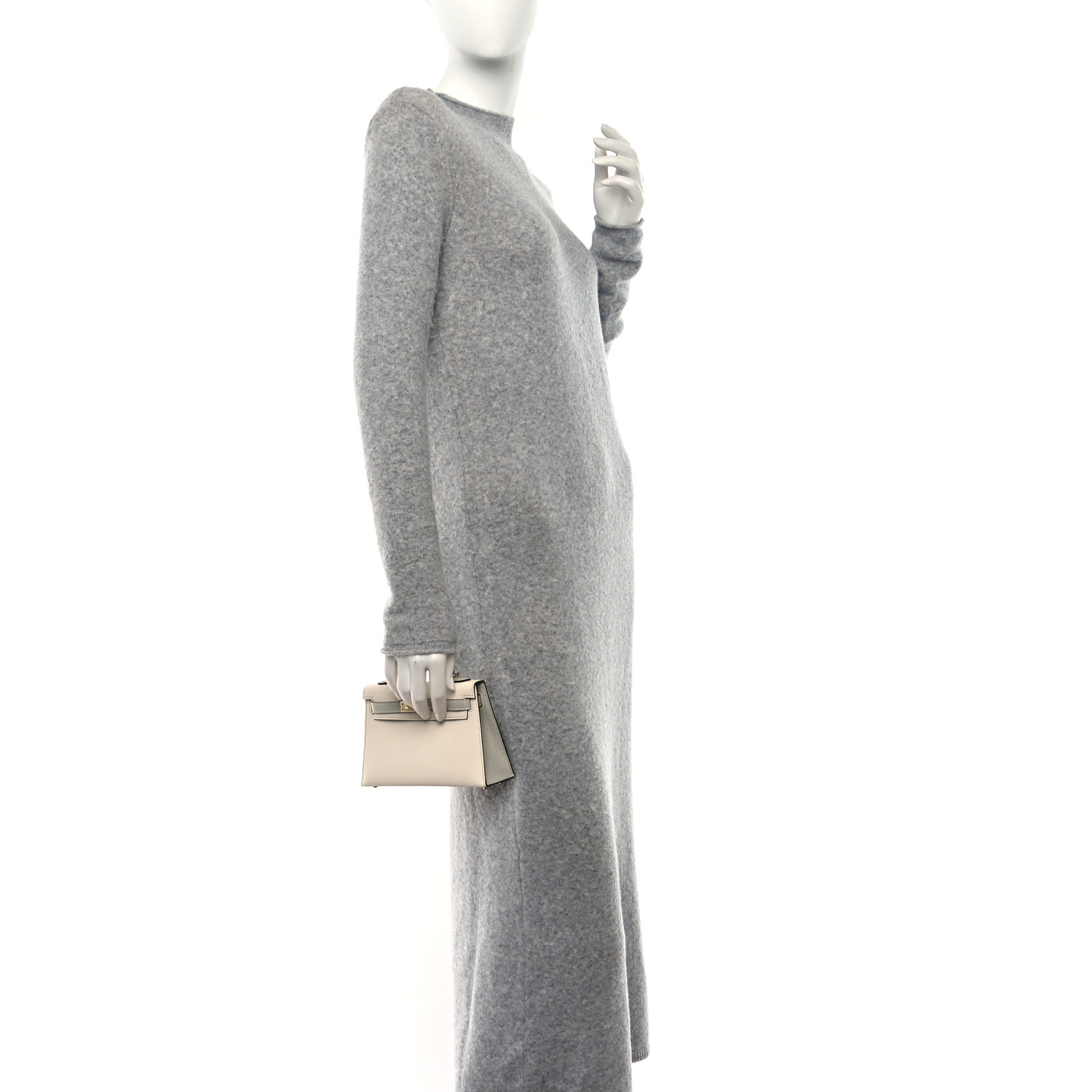 Chevre Mysore Horseshoe Kelly Sellier 20 Nata Gris Perle - LuxuryEva