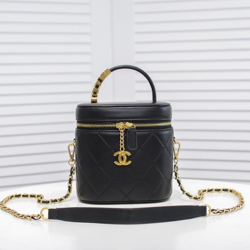 Chanel limited edition small bucket bag - black - LuxuryEva