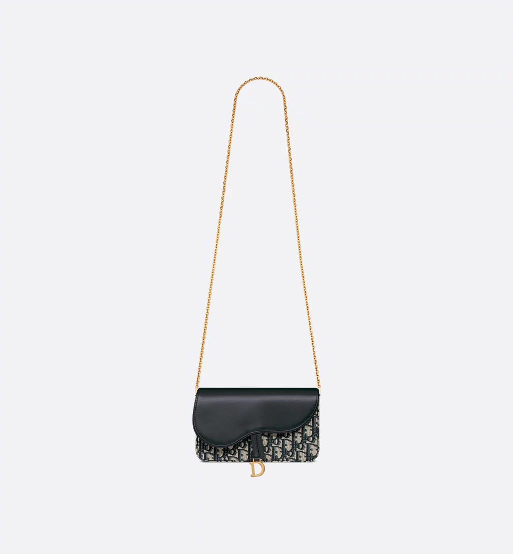 Dior Medium Saddle Pouch with Chain - LuxuryEva