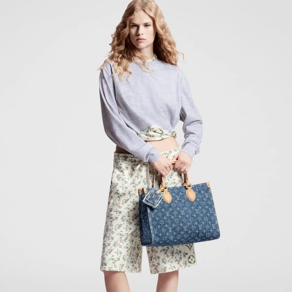 【🔥Special Offers🔥】Louis Vuitton M46871 OnTheGo MM Denim Blue - LuxuryEva