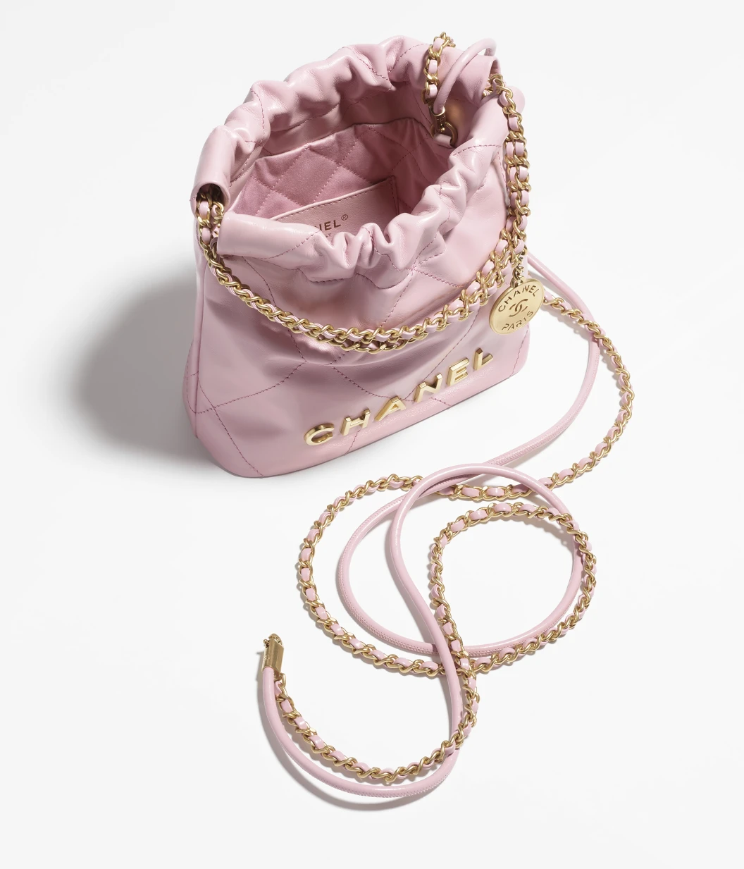 CHANEL 22 Mini Handbag-Light Pink - LuxuryEva