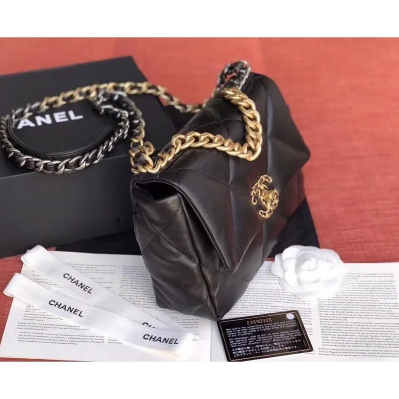 Chanel 19 Lambskin Flap Bag Small - LuxuryEva