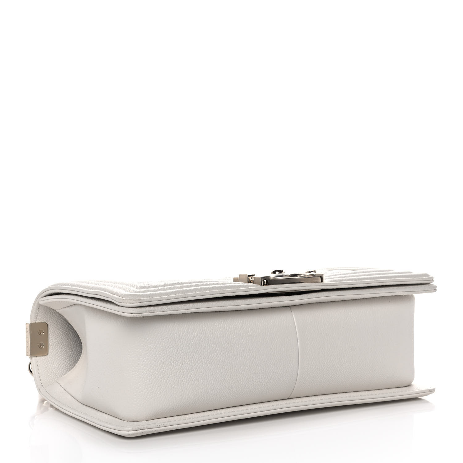 White / Nude Quilted Caviar Medium - LuxuryEva