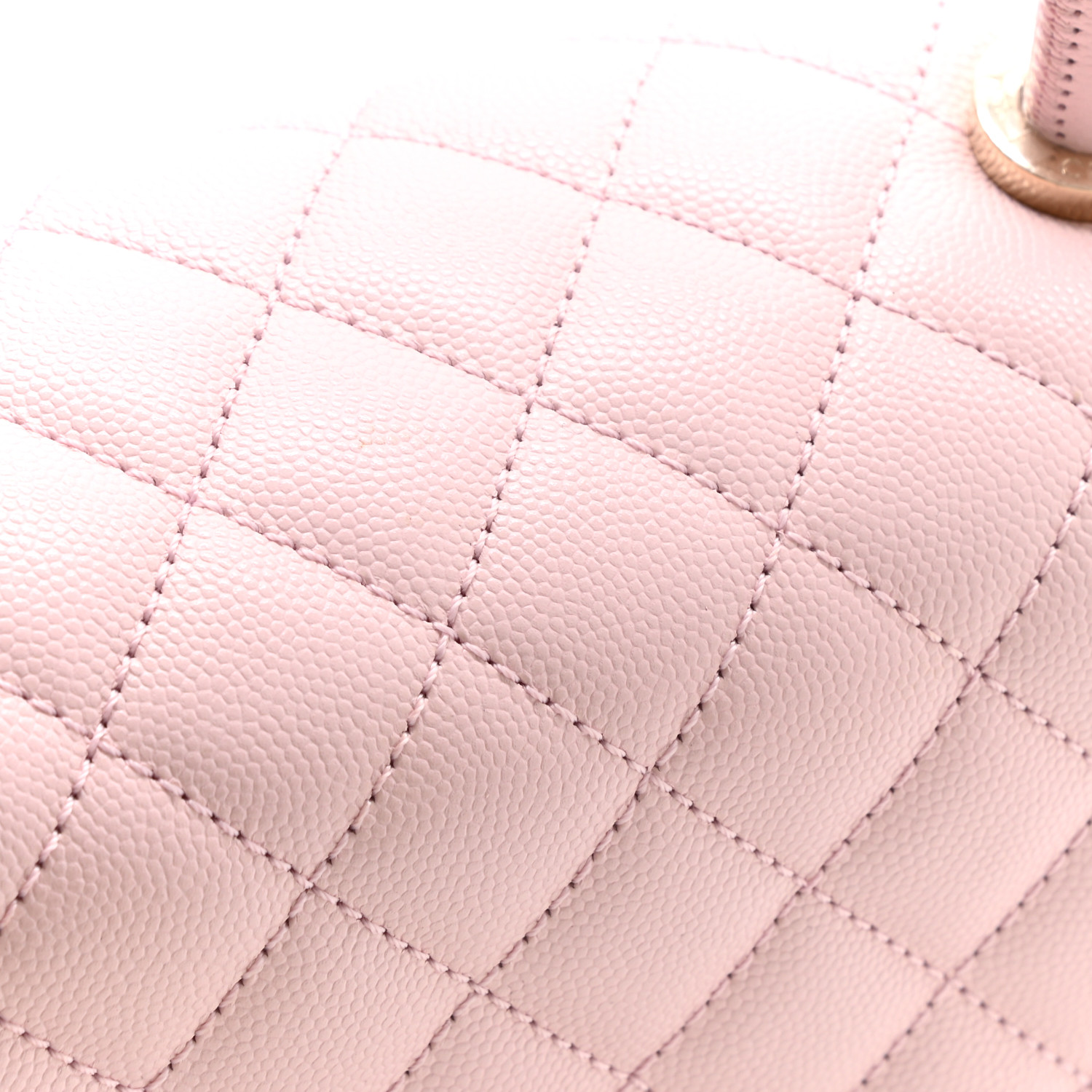 Caviar Quilted Small Coco Handle Flap Light Pink - LuxuryEva