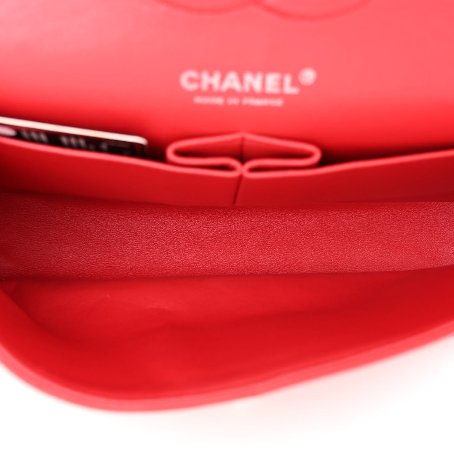 Lambskin Quilted Medium Double Flap Red - LuxuryEva