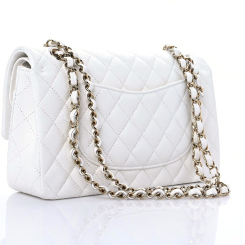 【🔥Special Offers🔥】Caviar Quilted Medium Double Flap White - LuxuryEva