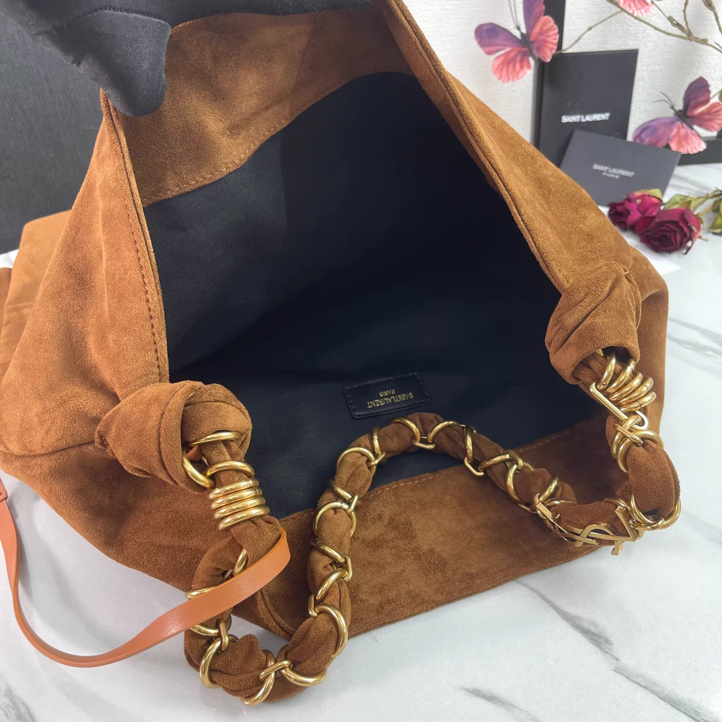 YSL AMALIA in suede - LuxuryEva