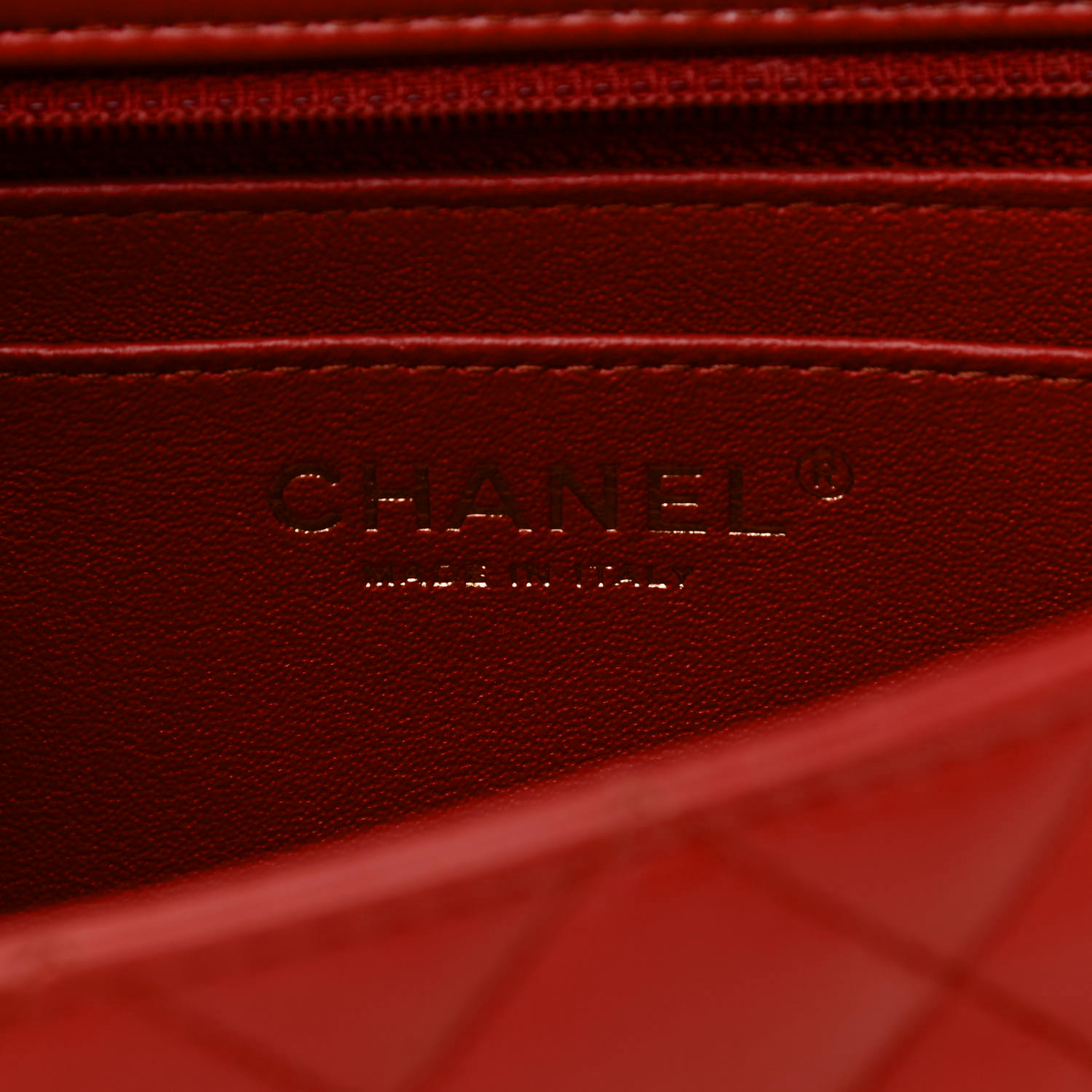 Lambskin Quilted Mini Rectangular Flap - Red - LuxuryEva
