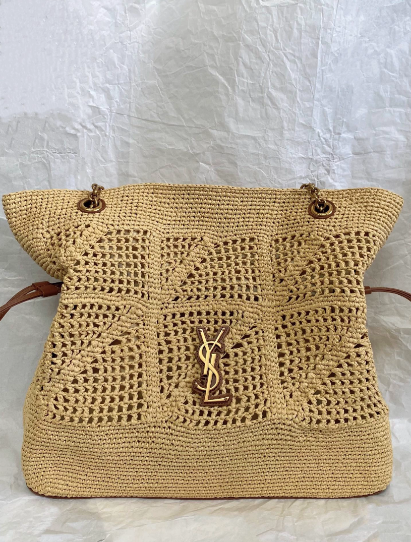 YSL JAMIE SHOPPING in raffia - LuxuryEva
