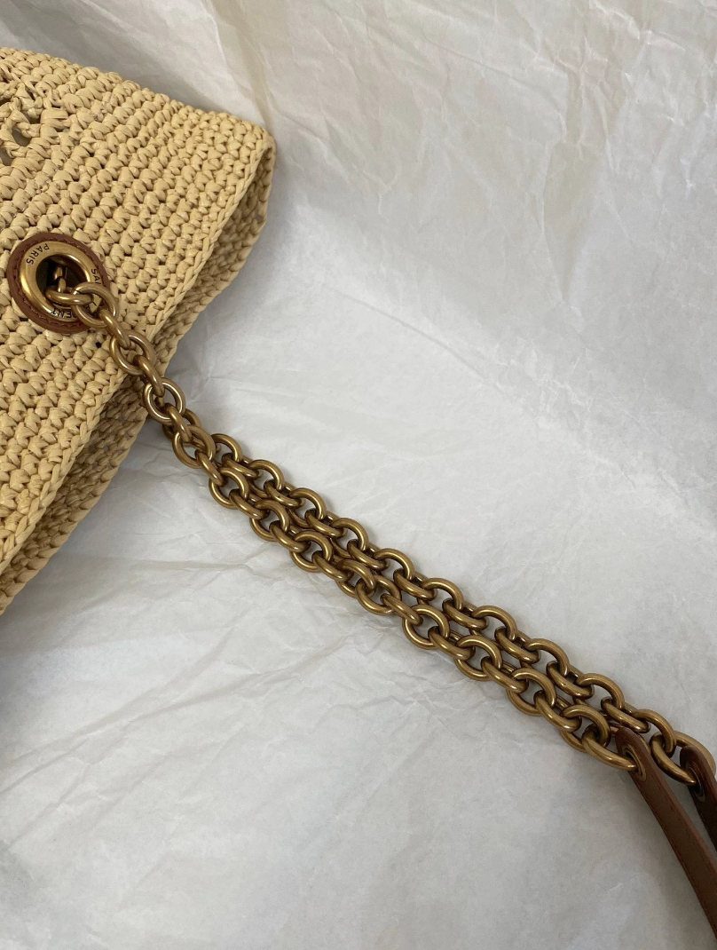 YSL JAMIE SHOPPING in raffia - LuxuryEva