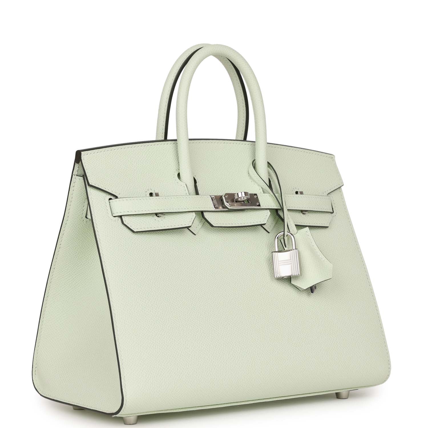 Hermes Birkin Sellier 25 Vert Fizz Epsom Palladium Hardware - LuxuryEva