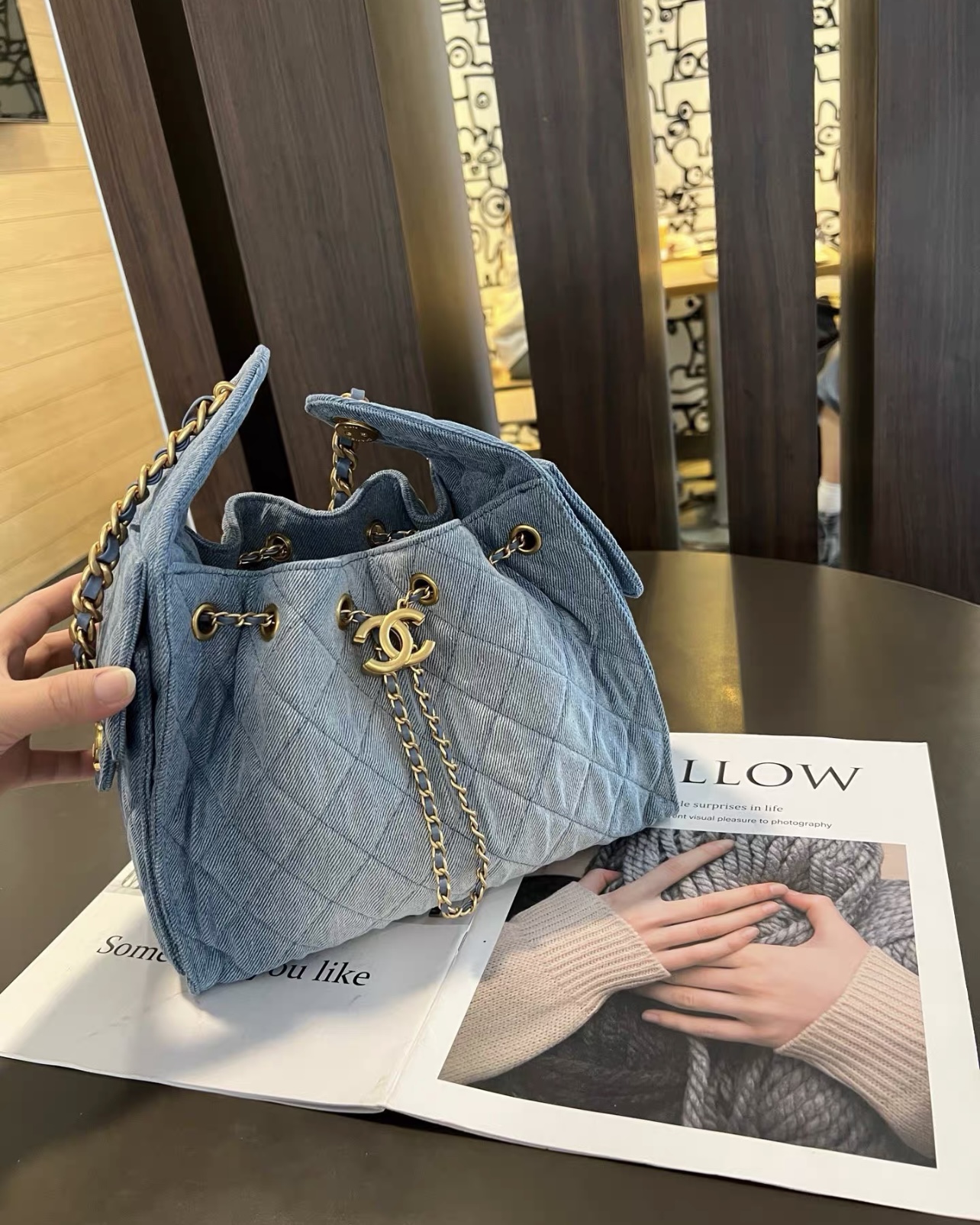 CHANEL 25 Small Handbag-Washed Denim - LuxuryEva