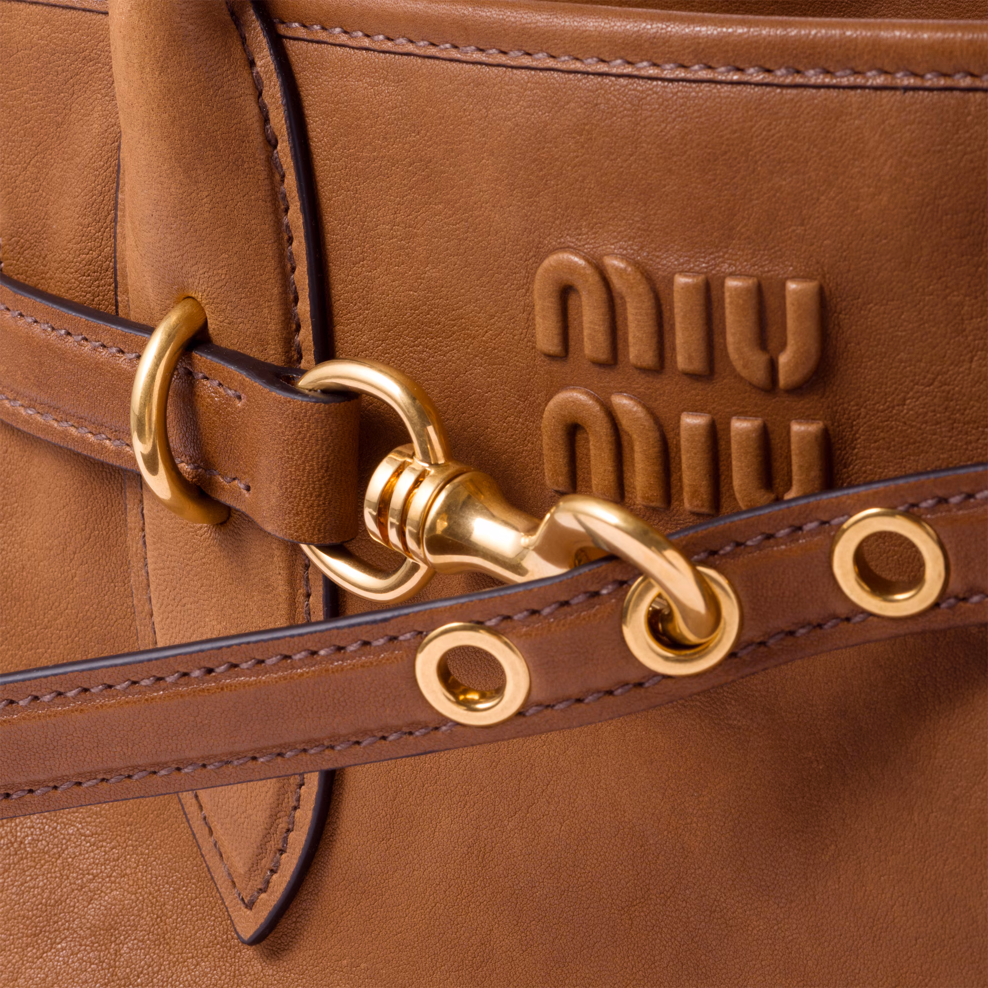 MiuMiu Aventure nappa leather bag-Oak - LuxuryEva