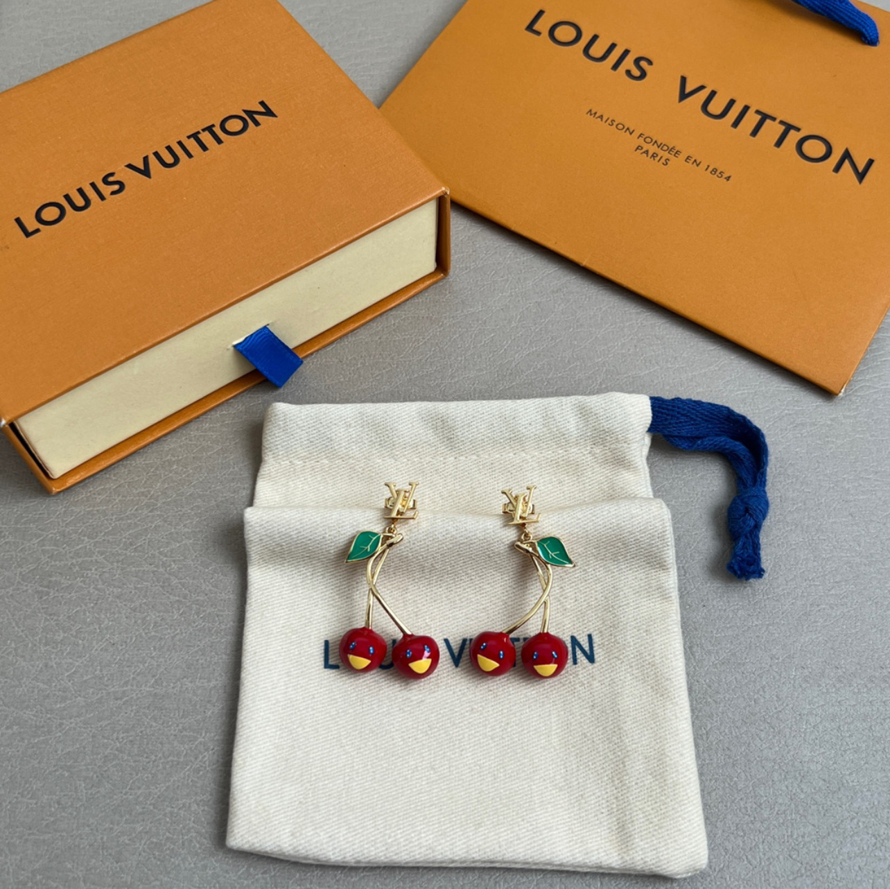LV x TM Cerise Earrings M02808 - LuxuryEva