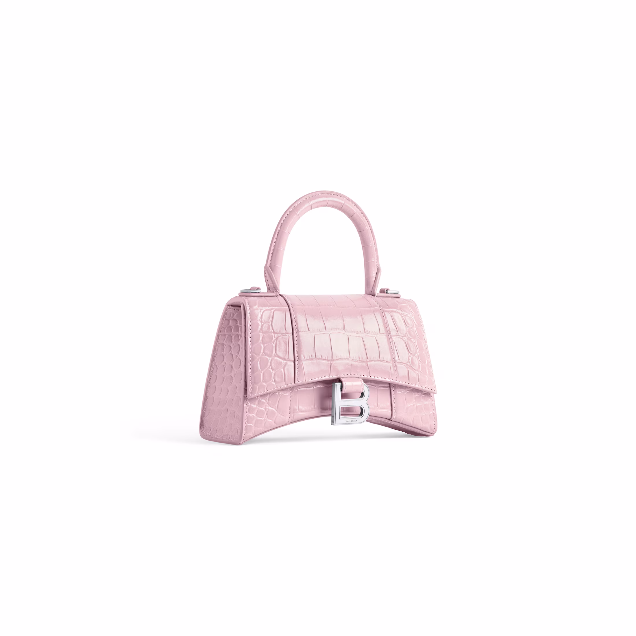 Balenciaga WOMEN'S HOURGLASS HANDBAG XS IN PINK - LuxuryEva