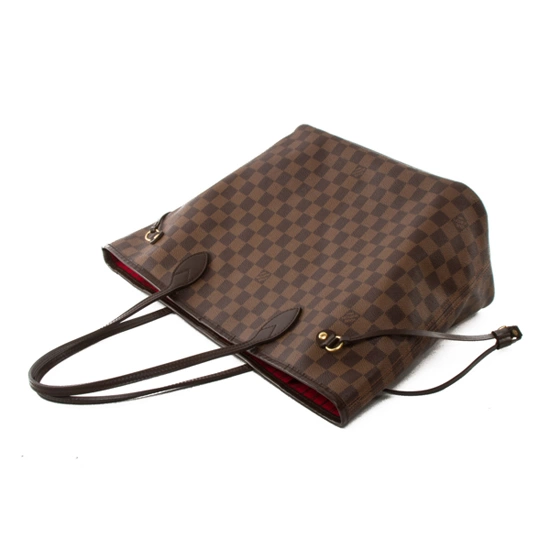 Louis Vuitton N51105 Neverfull MM Shoulder Bag Damier Ebene Canvas - LuxuryEva
