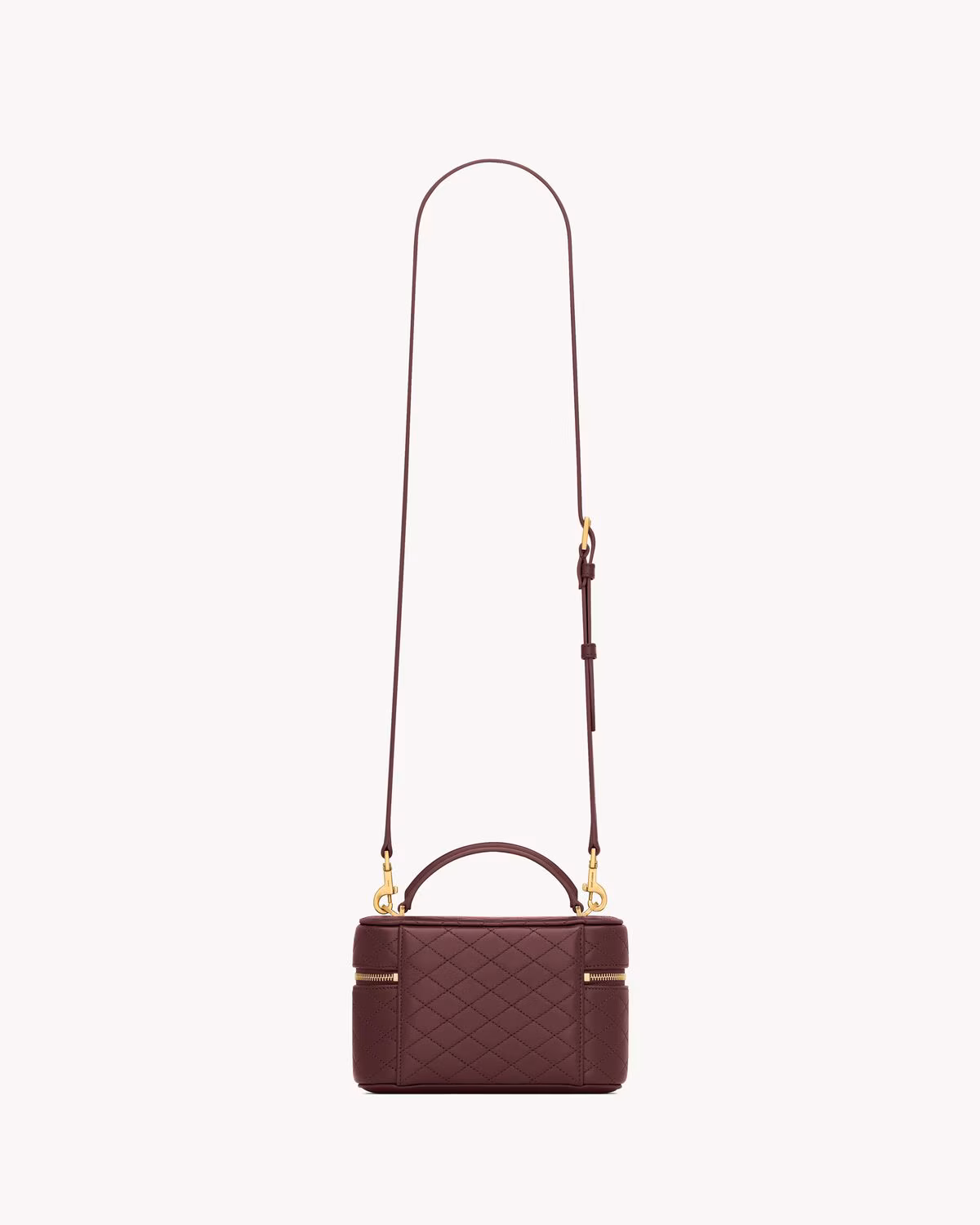 YSL GABY vanity bag in lambskin-ROUGE CABERNET - LuxuryEva