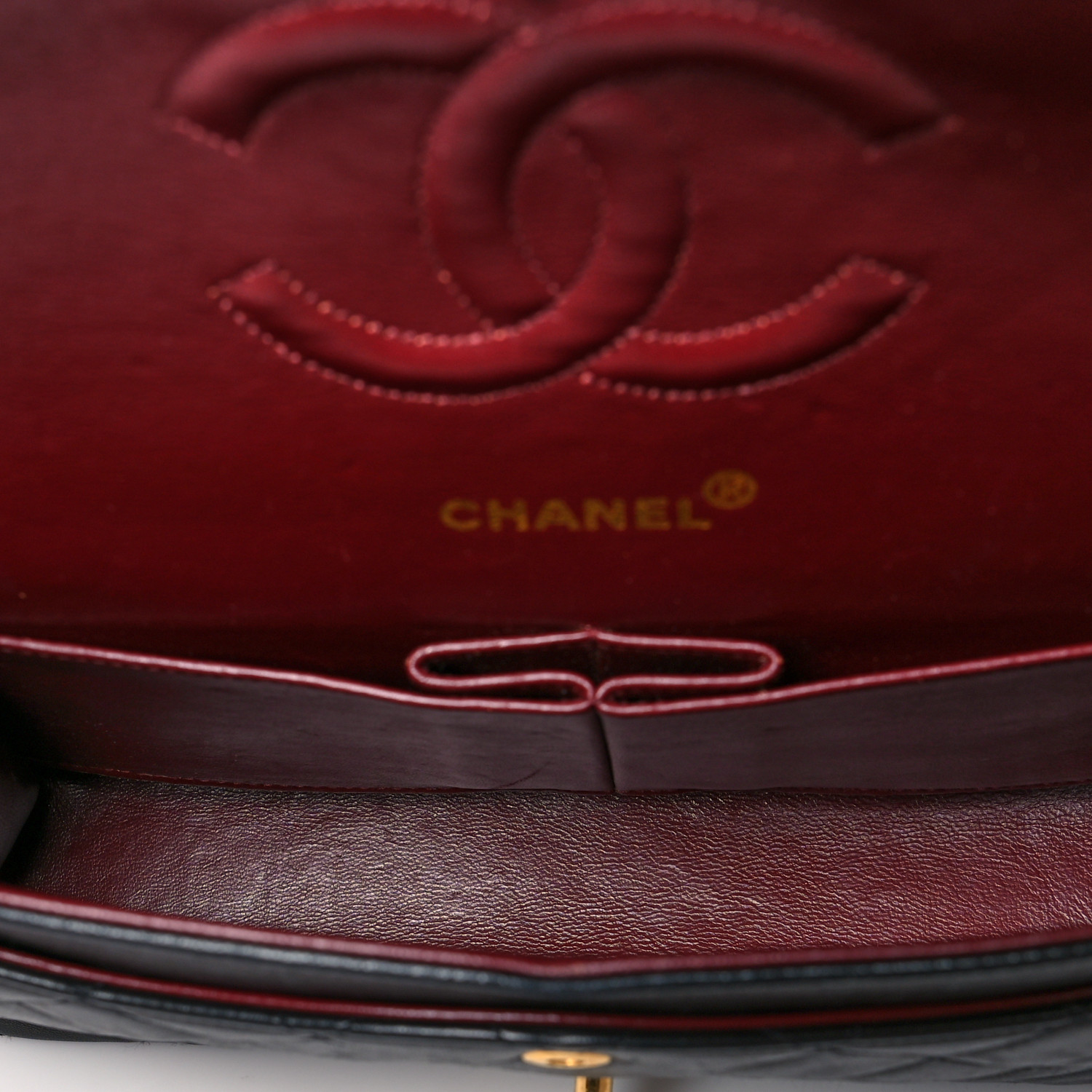 Lambskin Quilted Medium Double Flap Black - LuxuryEva