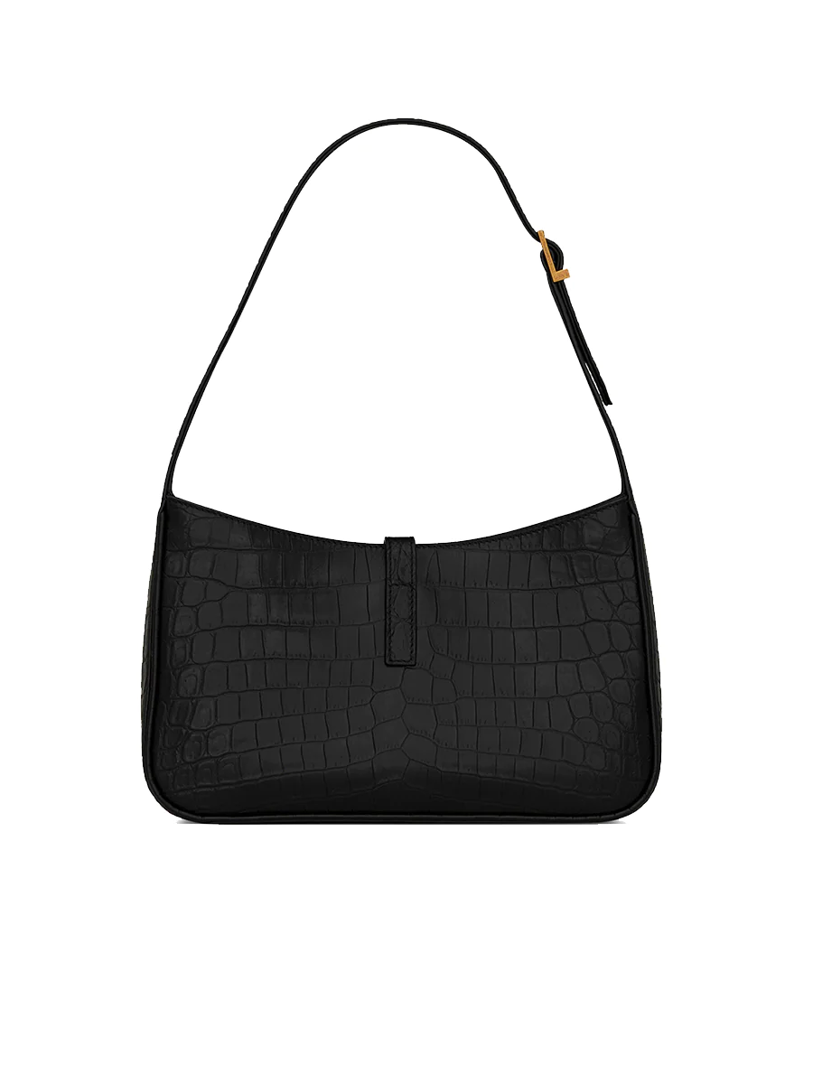 Le 5 a 7 in Crocodile Embossed Shiny Leather - LuxuryEva