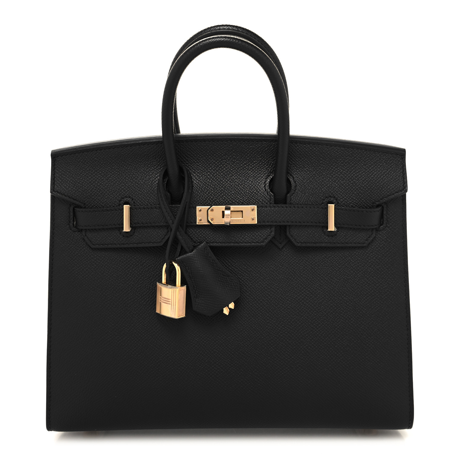Epsom Birkin Sellier 25 Black（Golden Lock） - LuxuryEva
