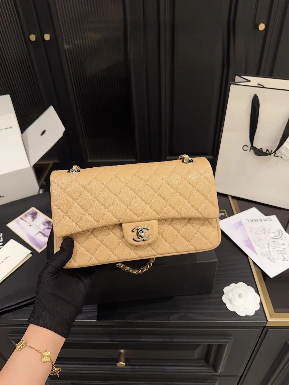 Chanel Classic Flap Bag-Caramel - LuxuryEva