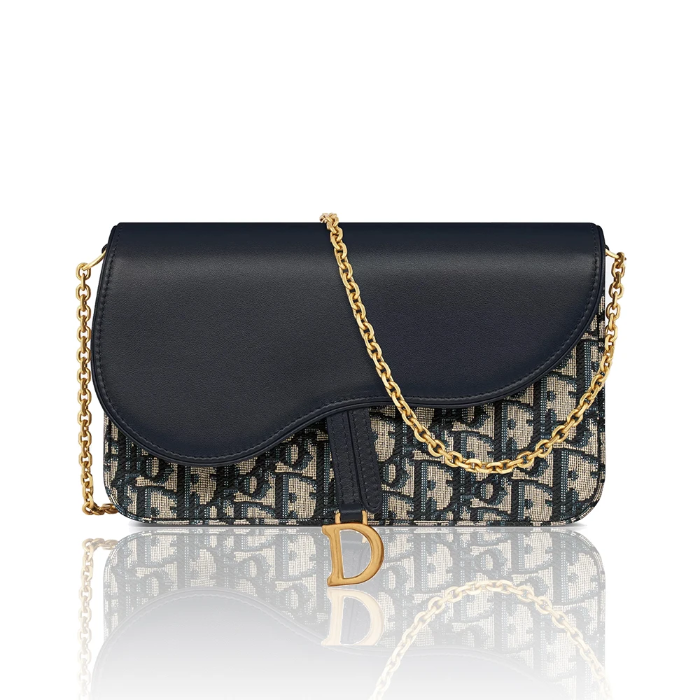 Dior Medium Saddle Pouch with Chain - LuxuryEva