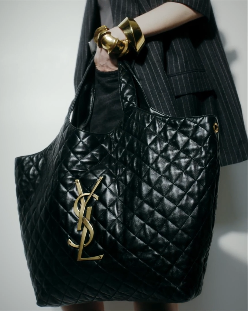 YSL ICARE in quilted lambskin-BLACK - LuxuryEva