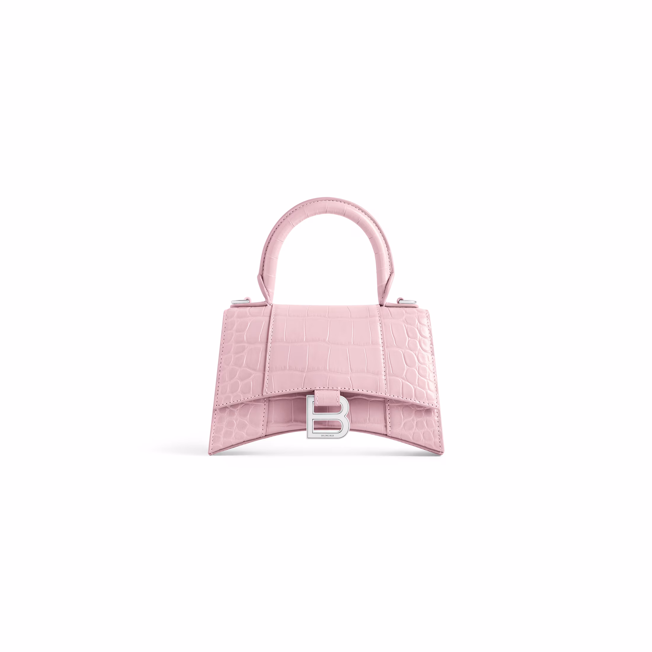 Balenciaga WOMEN'S HOURGLASS HANDBAG XS IN PINK - LuxuryEva