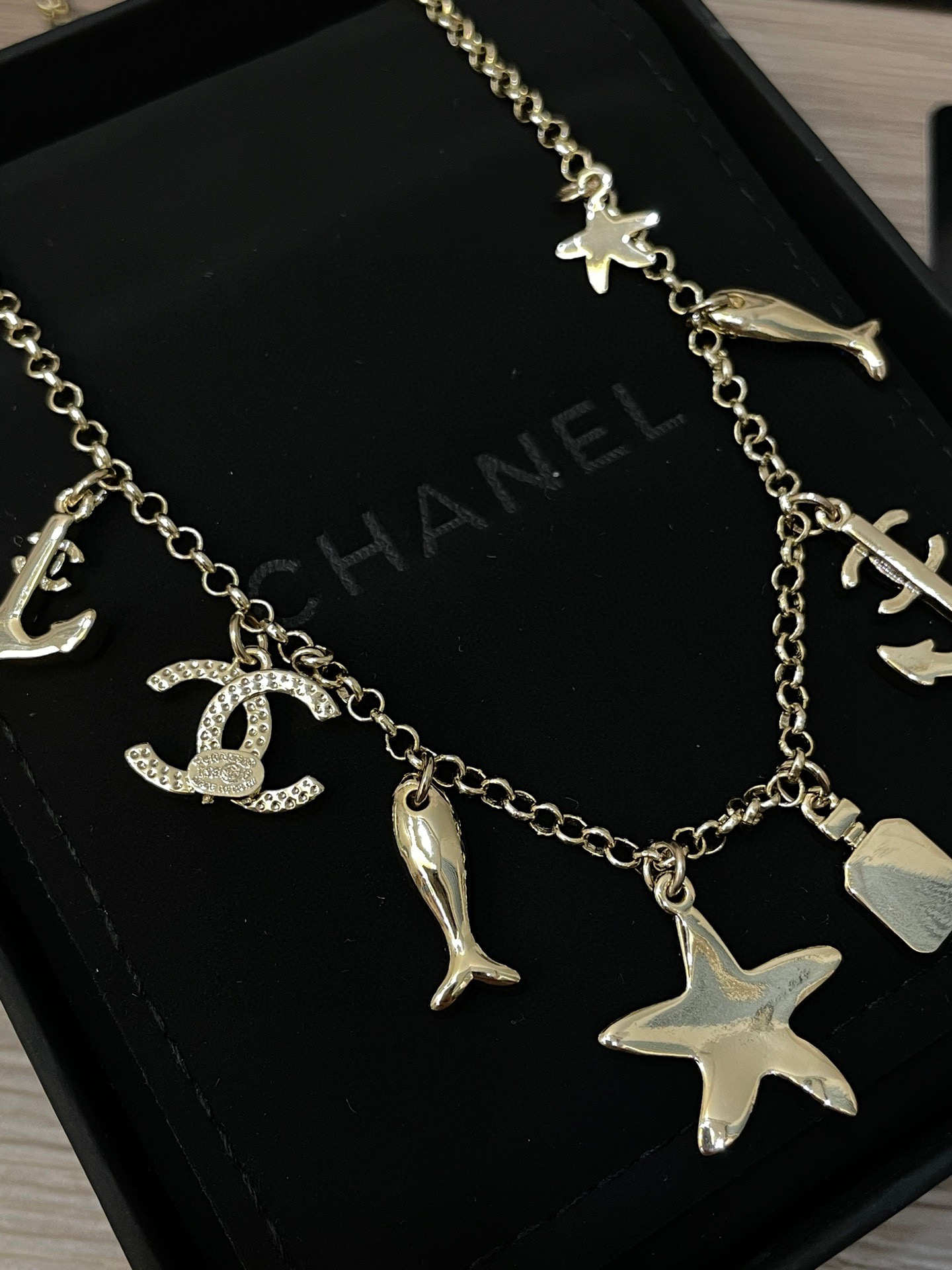 Chanel Metal Resin Rhinestones Necklaces - LuxuryEva