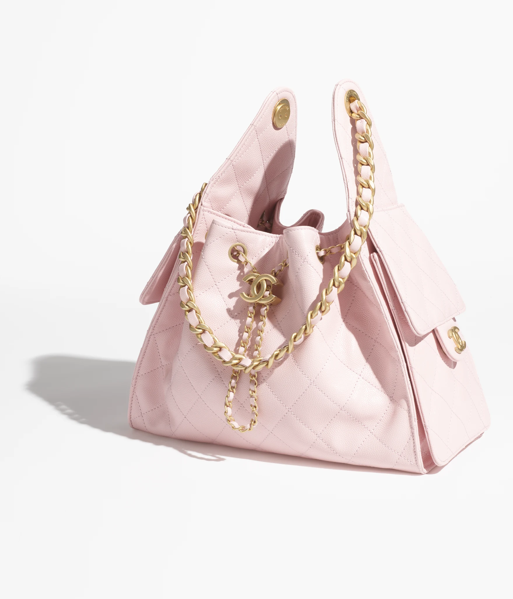 CHANEL 25 Small Handbag-Light Pink - LuxuryEva