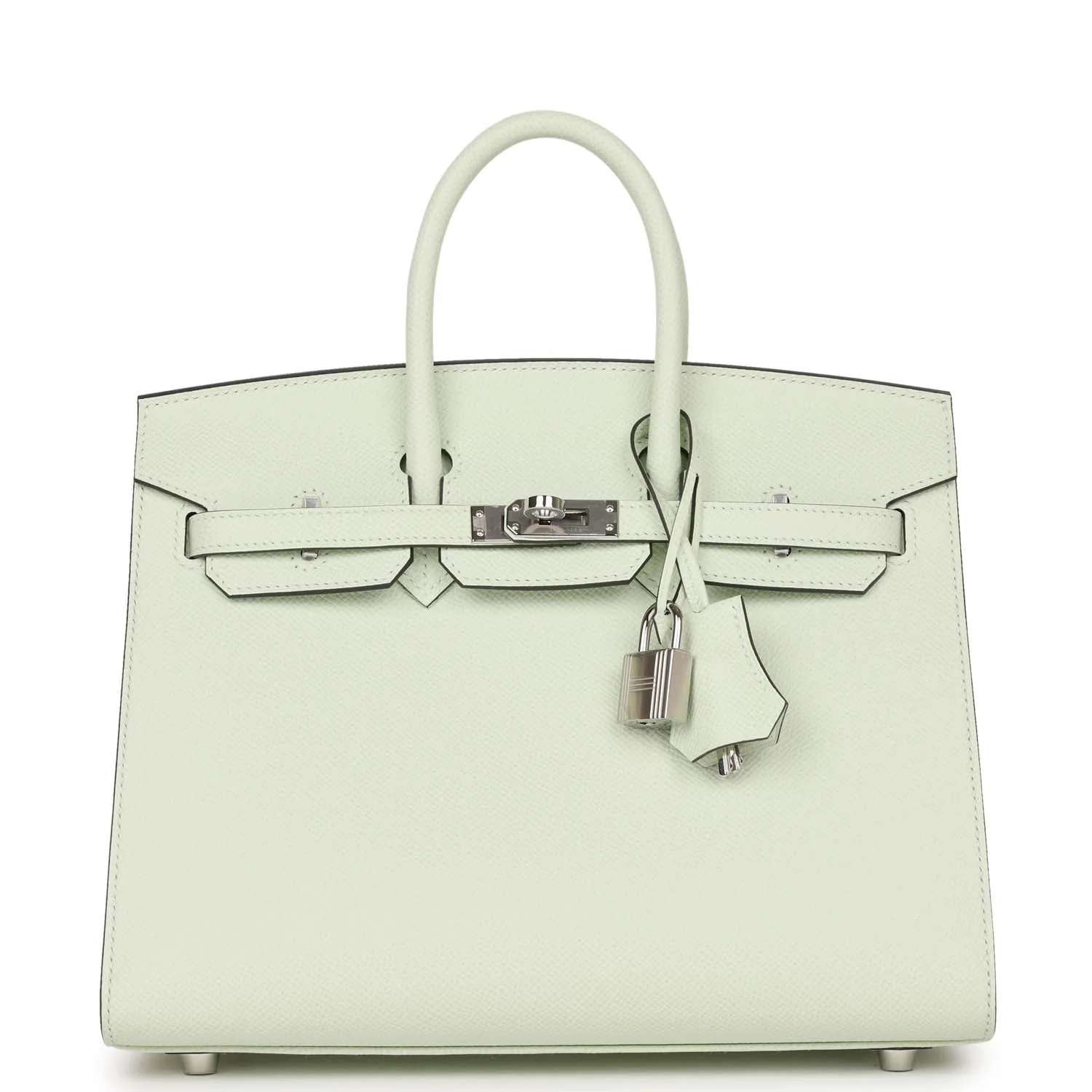 Hermes Birkin Sellier 25 Vert Fizz Epsom Palladium Hardware - LuxuryEva