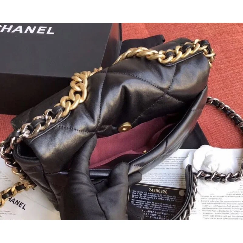 Chanel 19 Lambskin Flap Bag Small - LuxuryEva
