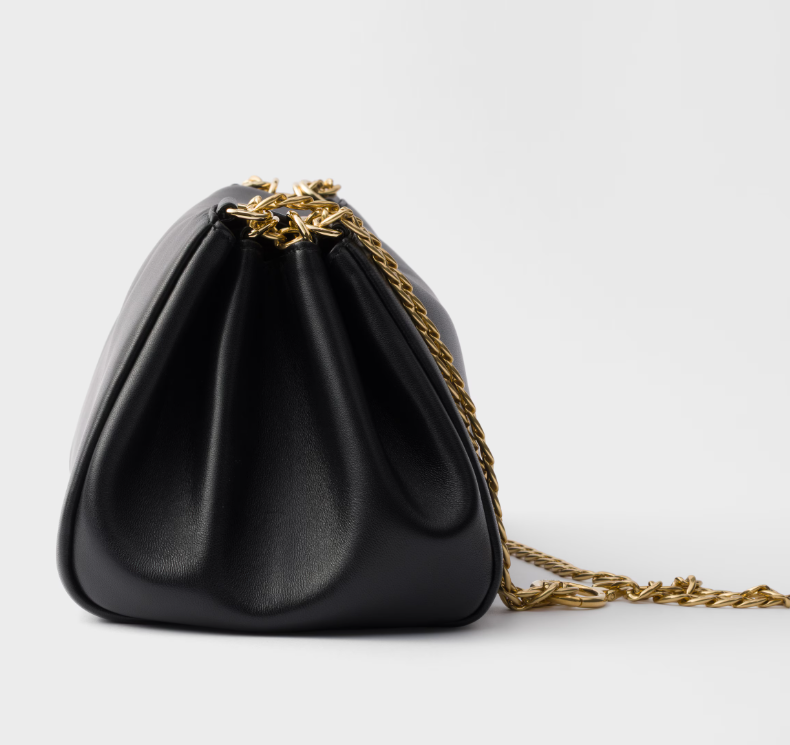 Prada Tumulte small nappa leather bag-Black - LuxuryEva