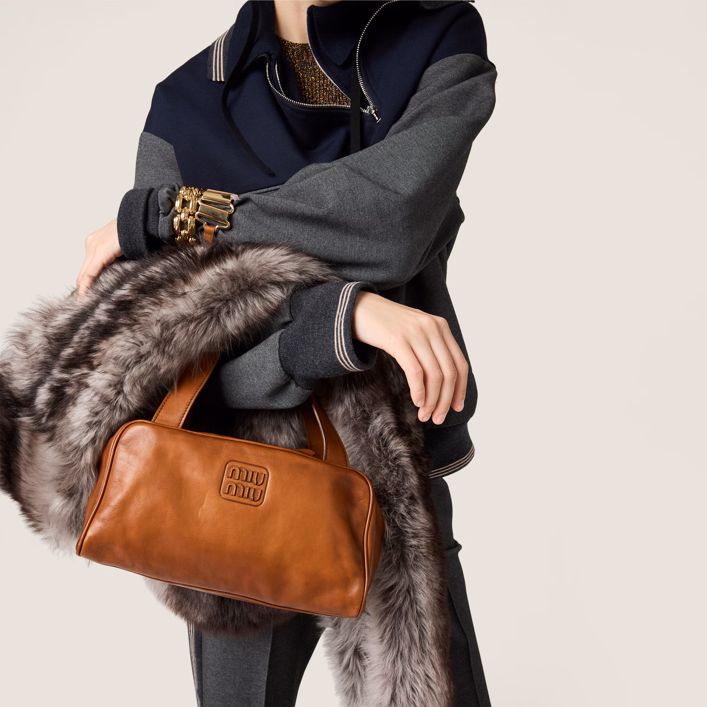 MIUMIU Leather top-handle bag - LuxuryEva