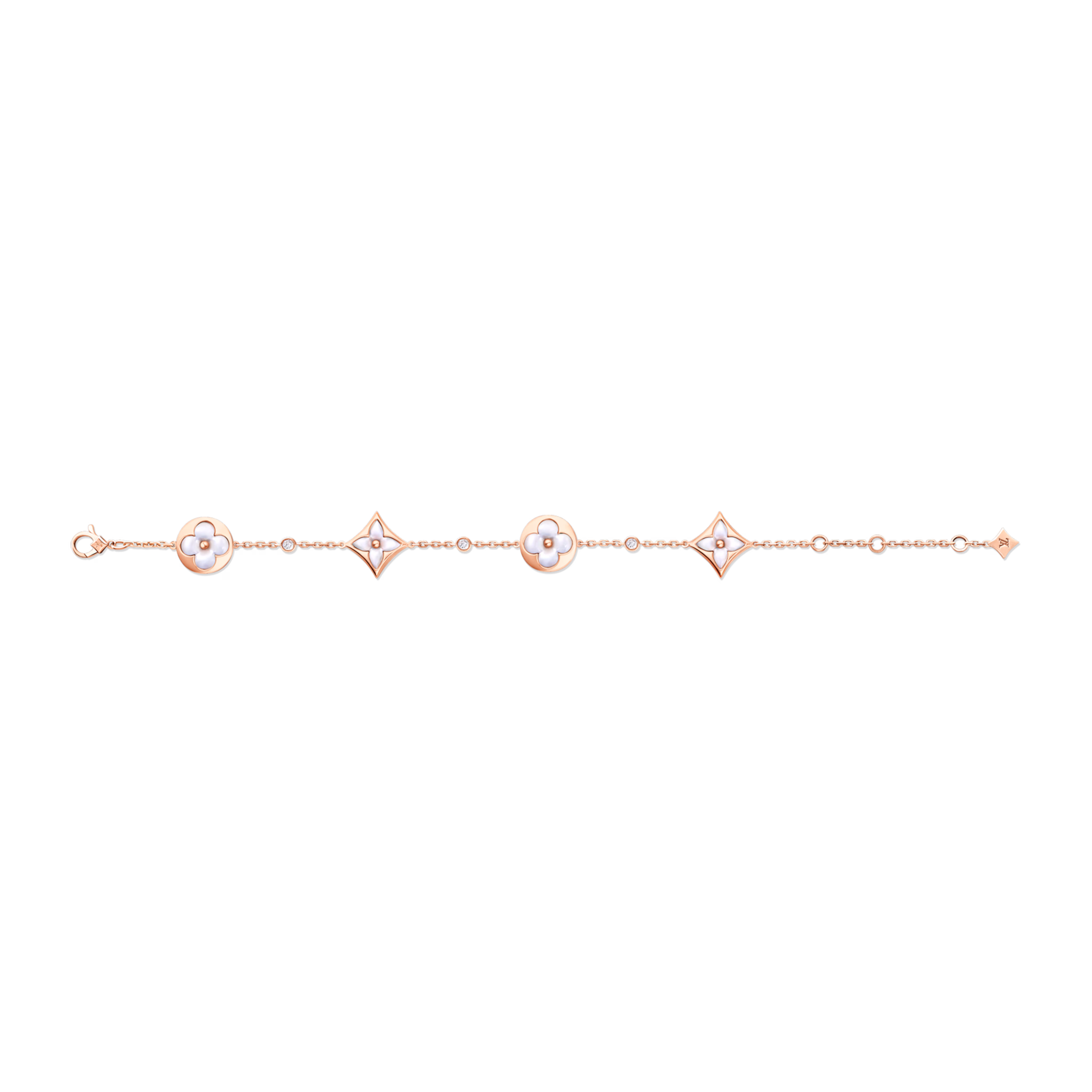 LV Color Blossom BB Multi-Motif Bracelet, Pink Gold, White Mother-Of-Pearl and Diamonds Q95596 - LuxuryEva
