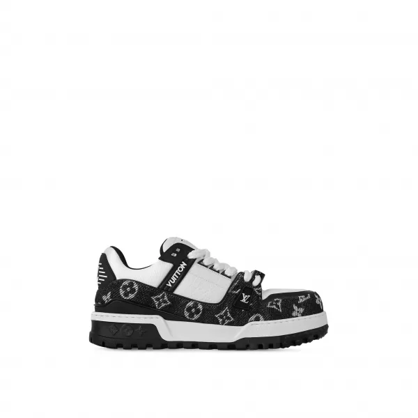 Louis Vuitton 1ACXAG LV Trainer Maxi Sneaker Denim Black - LuxuryEva