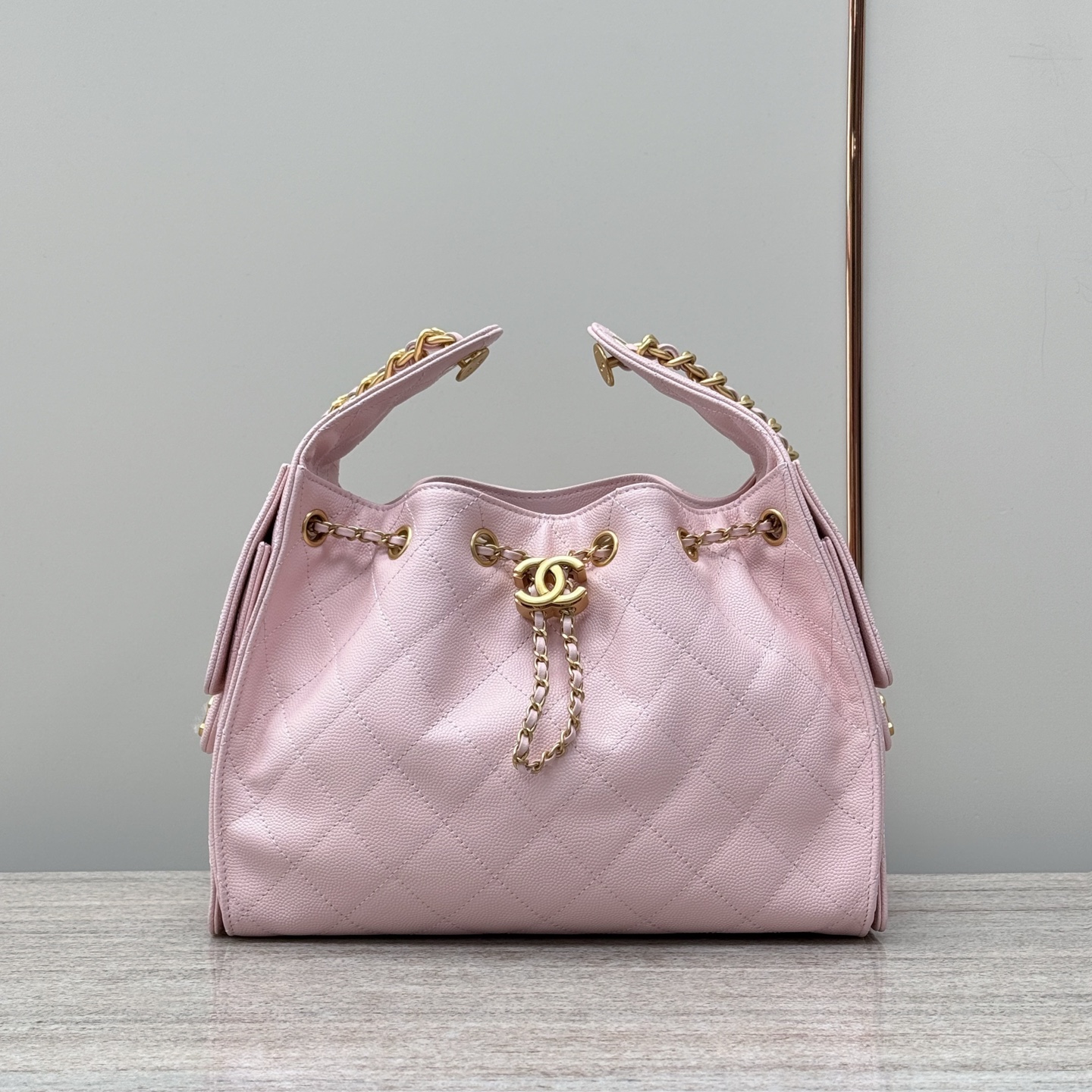 CHANEL 25 Small Handbag-Light Pink - LuxuryEva